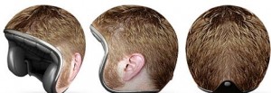 The head of hair with complete ears Design