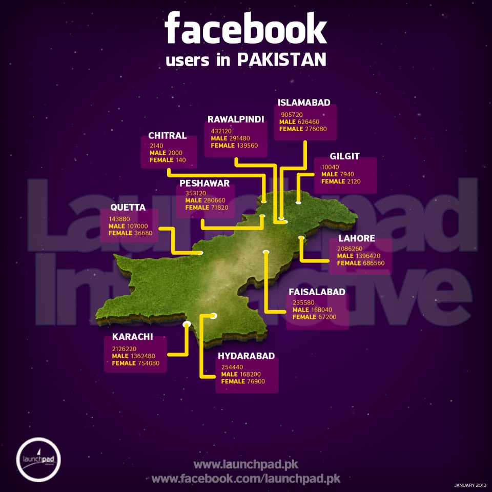 facebook users in pakistan